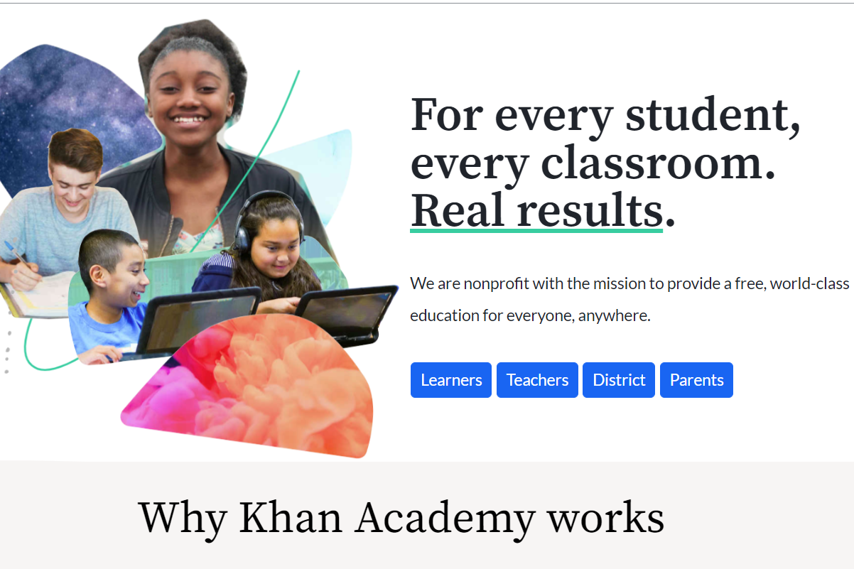 Khan Academy page replica